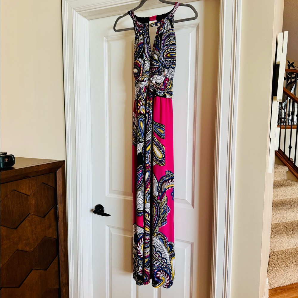 Vibrant Paisley Maxi Dress